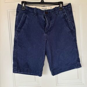 Abercrombie & Fitch Navy Blue Boat Shorts with button fly size 30